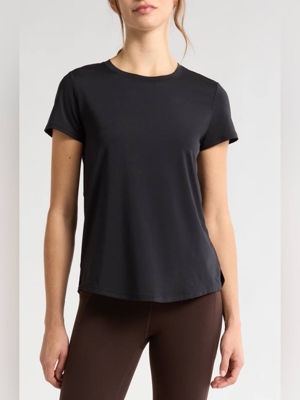 Zella Power T Shirt XXS Black Moisture Wicking Stretch Active Tee
